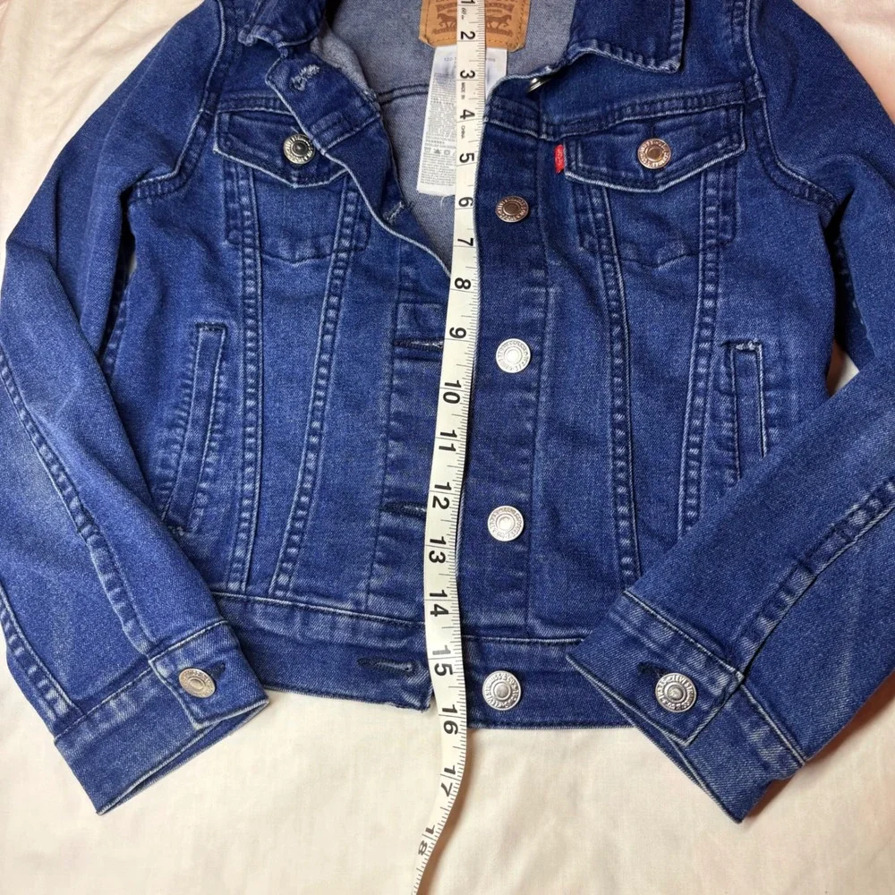 Levi's Kids Medium Wash Denim Trucker Jacket Blue Size‎ S 8-10 Years 4388-F62